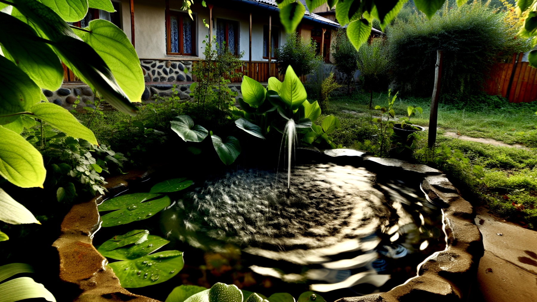 Acqua piovana giardino verde serbatoio"