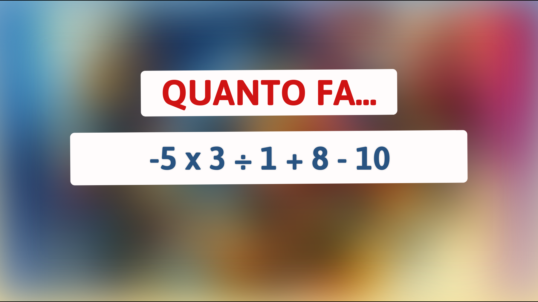 Sfida il tuo cervello: Solo i veri geni risolvono questo enigma matematico in pochi secondi! Testa la tua intelligenza ora!"